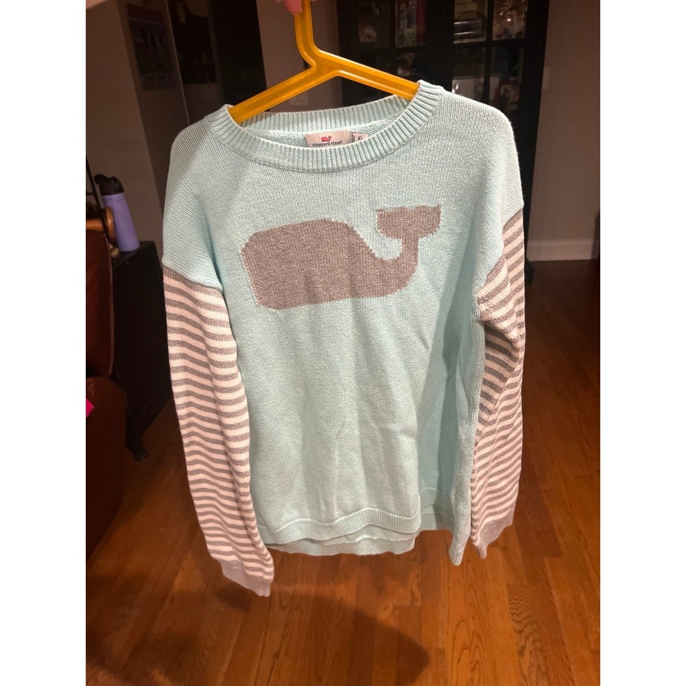 Vineyard vines aqua sweater girls size XL‎ 16